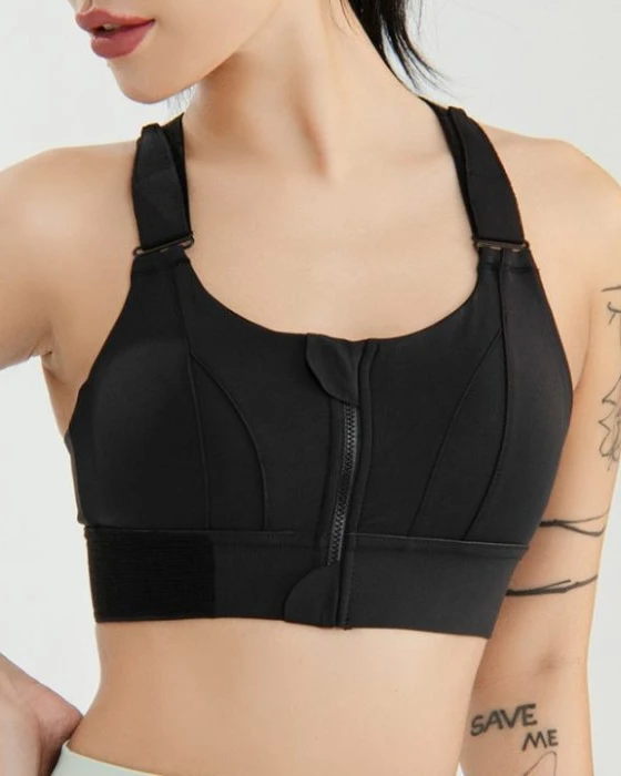 Premium Front Zipper Sports Bra