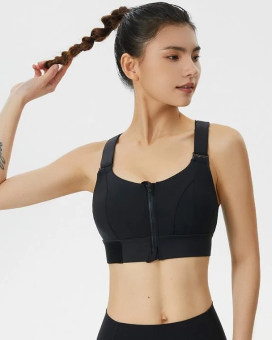 Premium Front Zipper Sports Bra