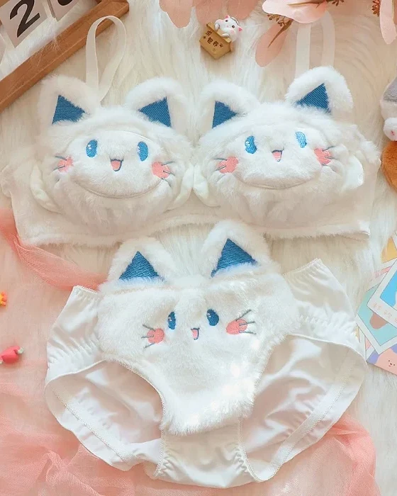 Soft Cat Bra Panty Set