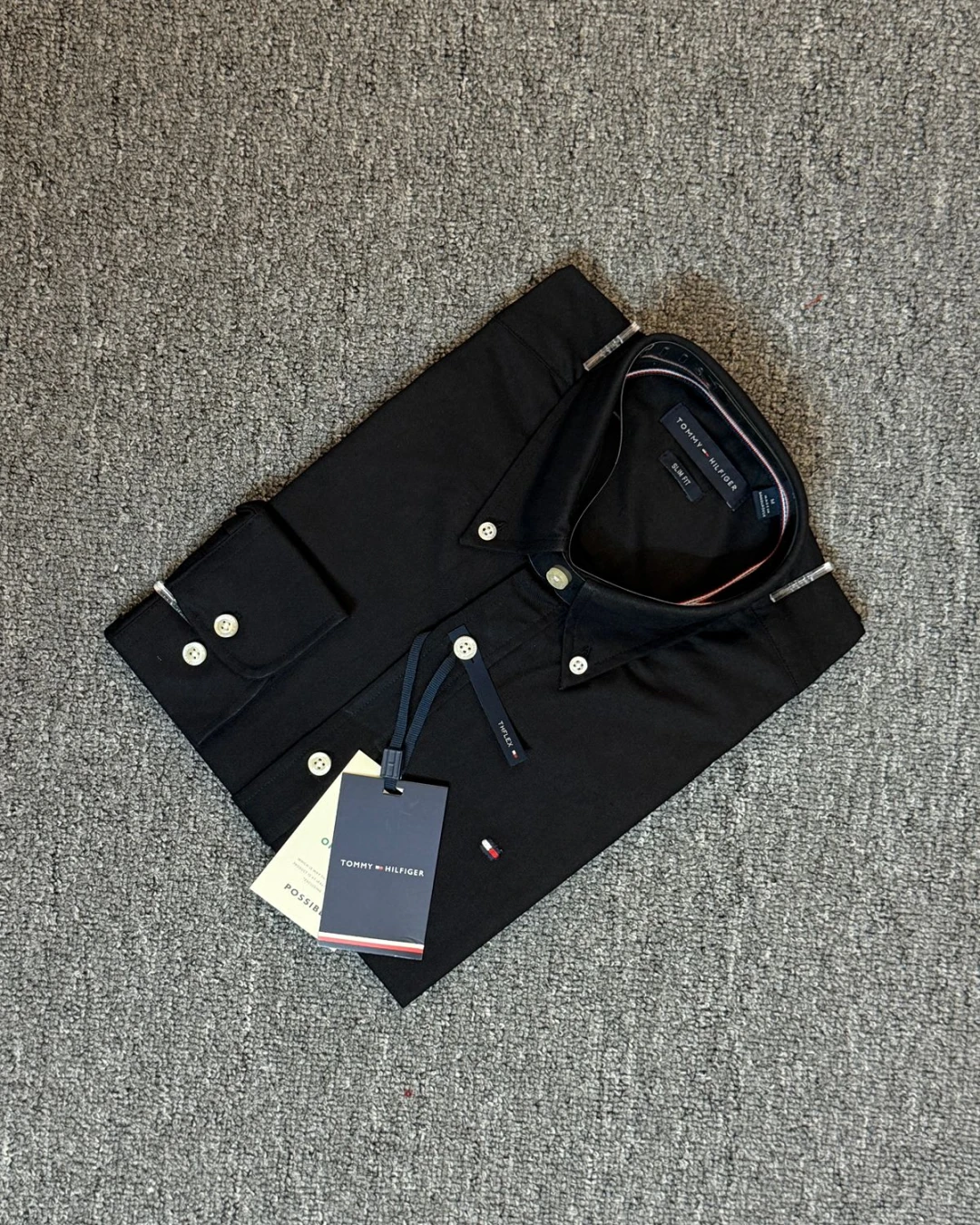 Tommy Premium Jet Black Solid Shirt