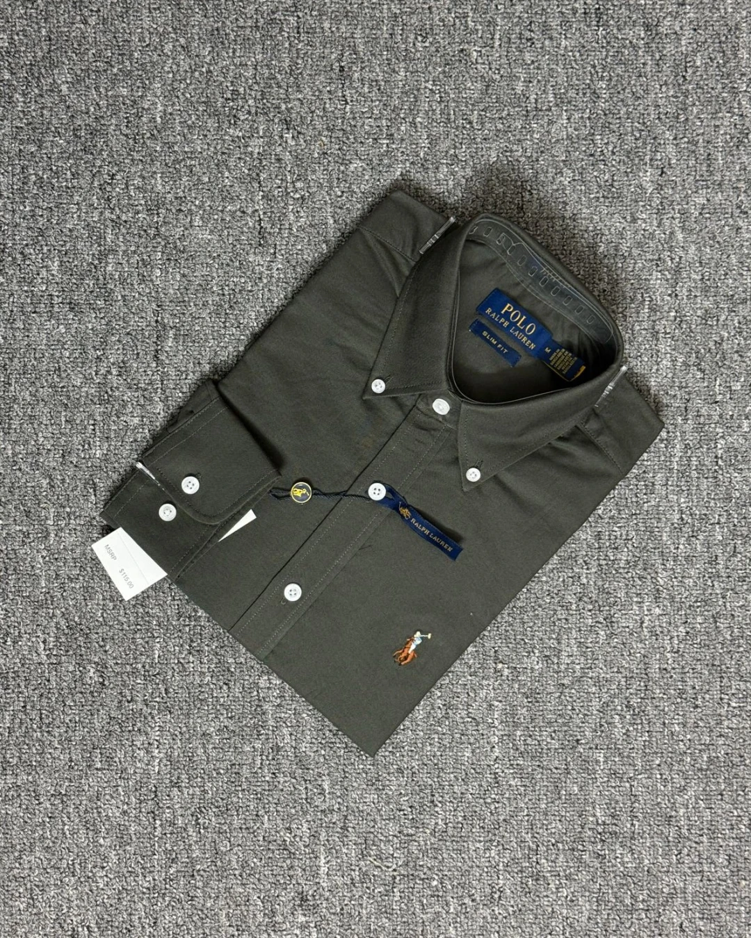 RL Premium Dark Olive Solid Shirt