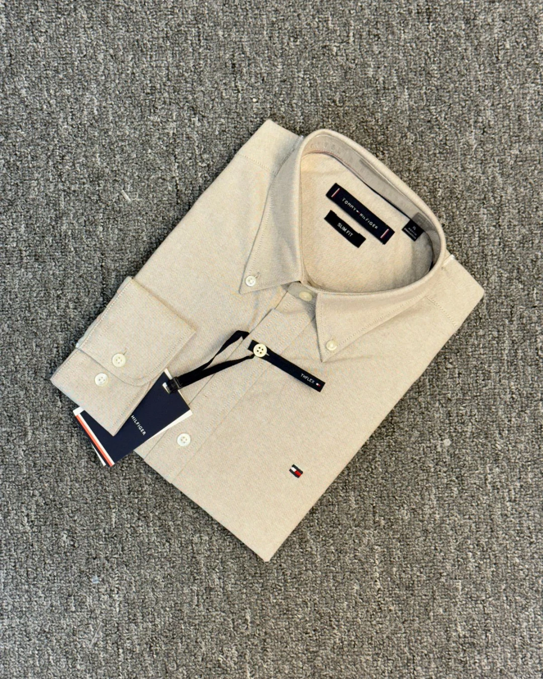 Tommy Beige Color Solid Shirt