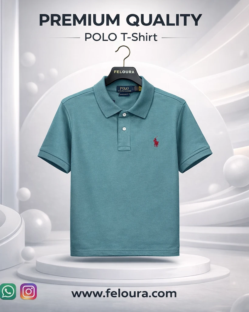 RL Ocean Blue Color POLO T-Shirt