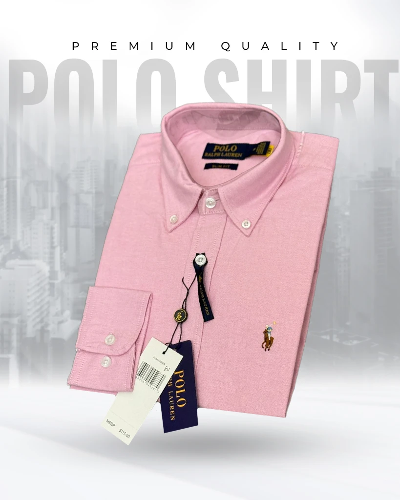 RL Premium Peach Solid Shirt