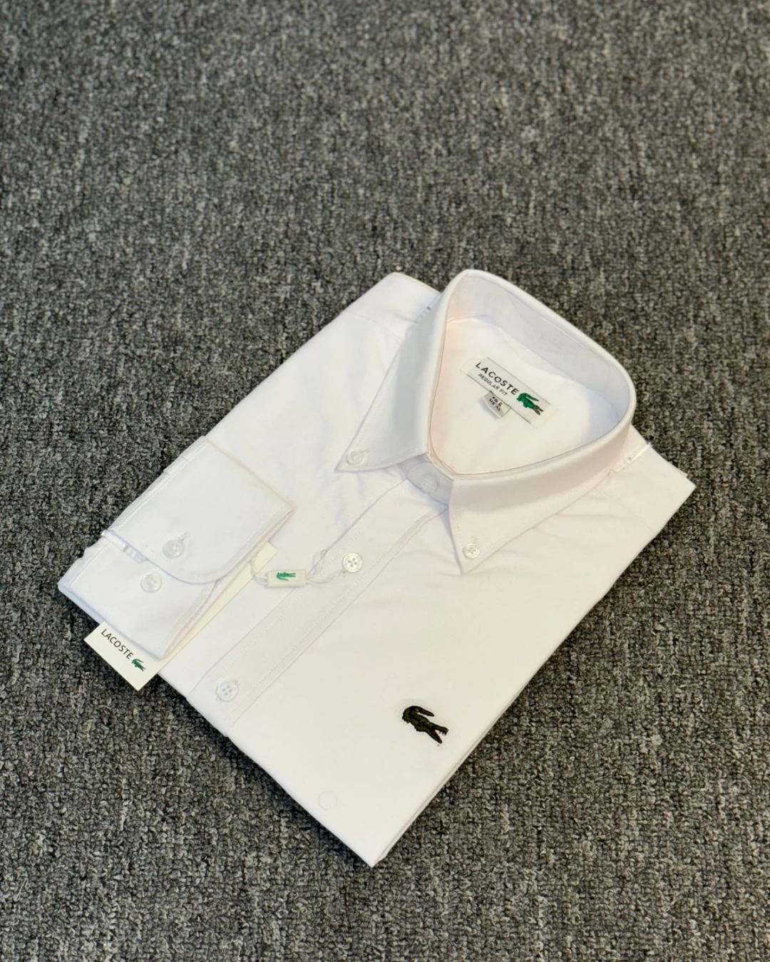 Lacoste Premium White Solid Shirt