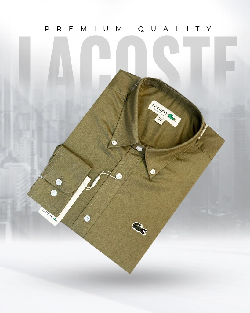 Lacoste Premium Olive Solid Shirt