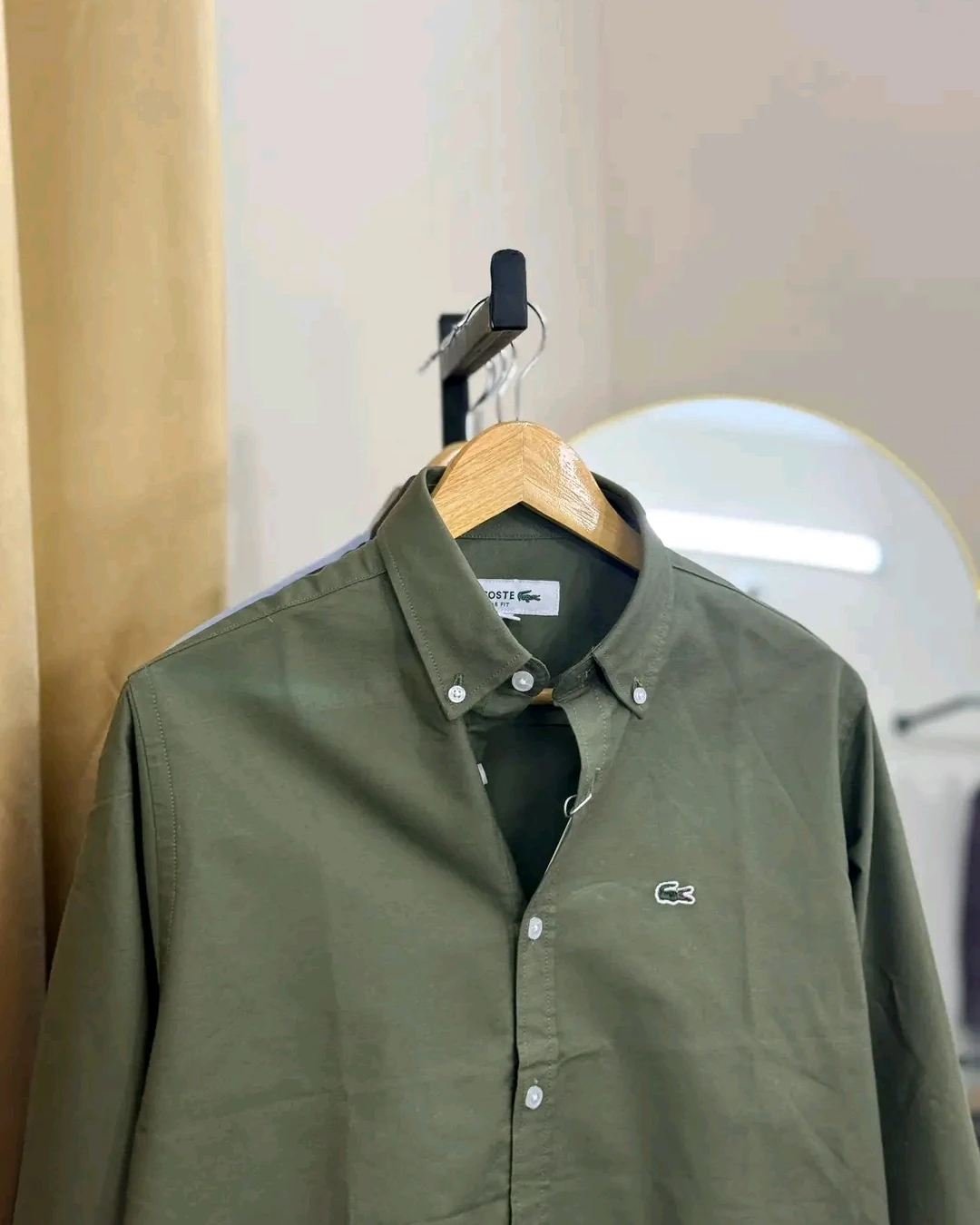 Lacoste Premium Olive Solid Shirt