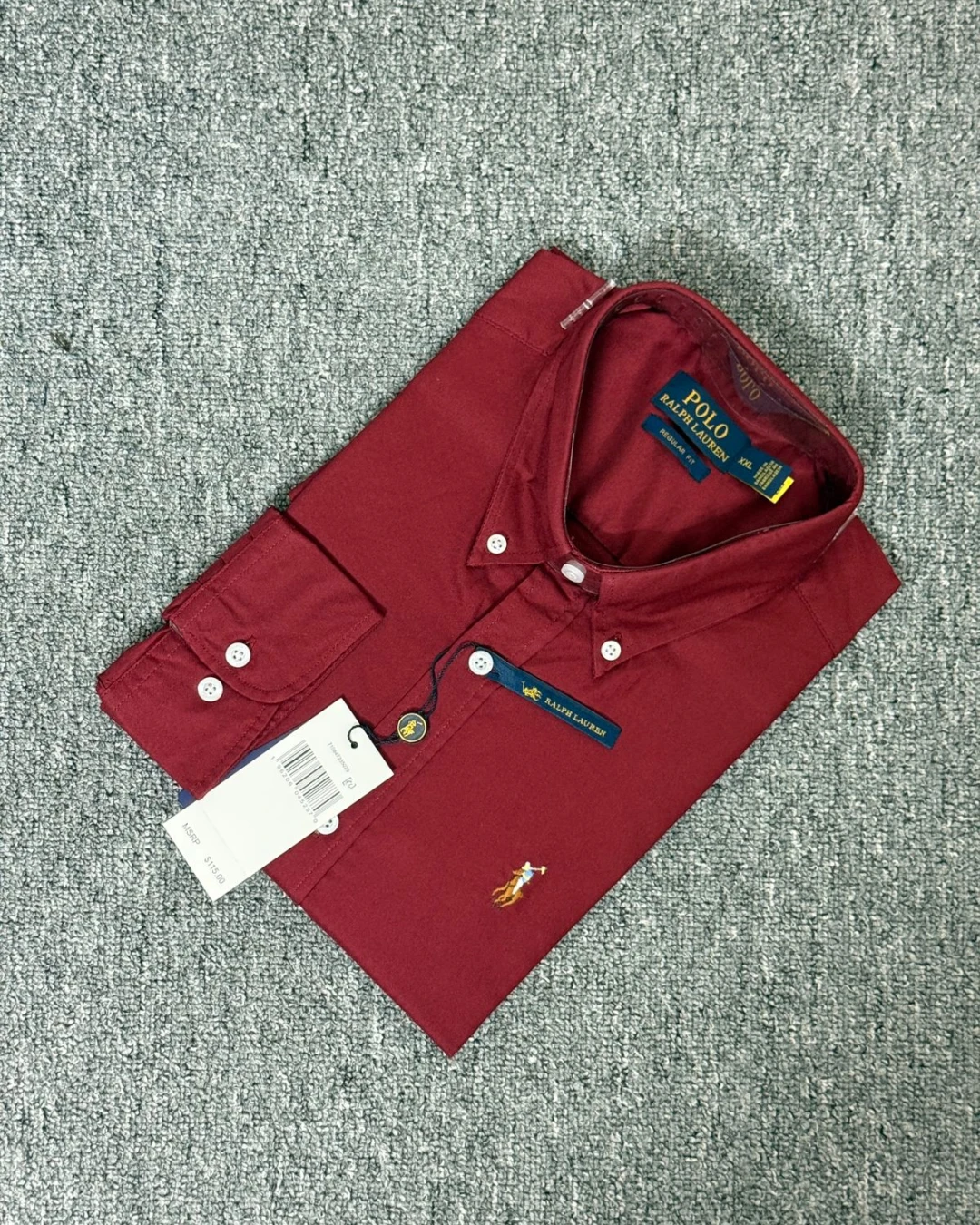 RL Premium Maroon Solid Shirt