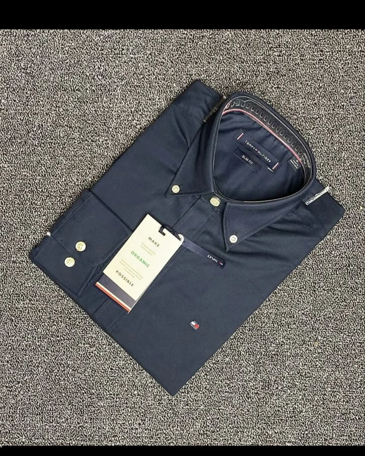 Tommy Midnight Blue Solid Shirt