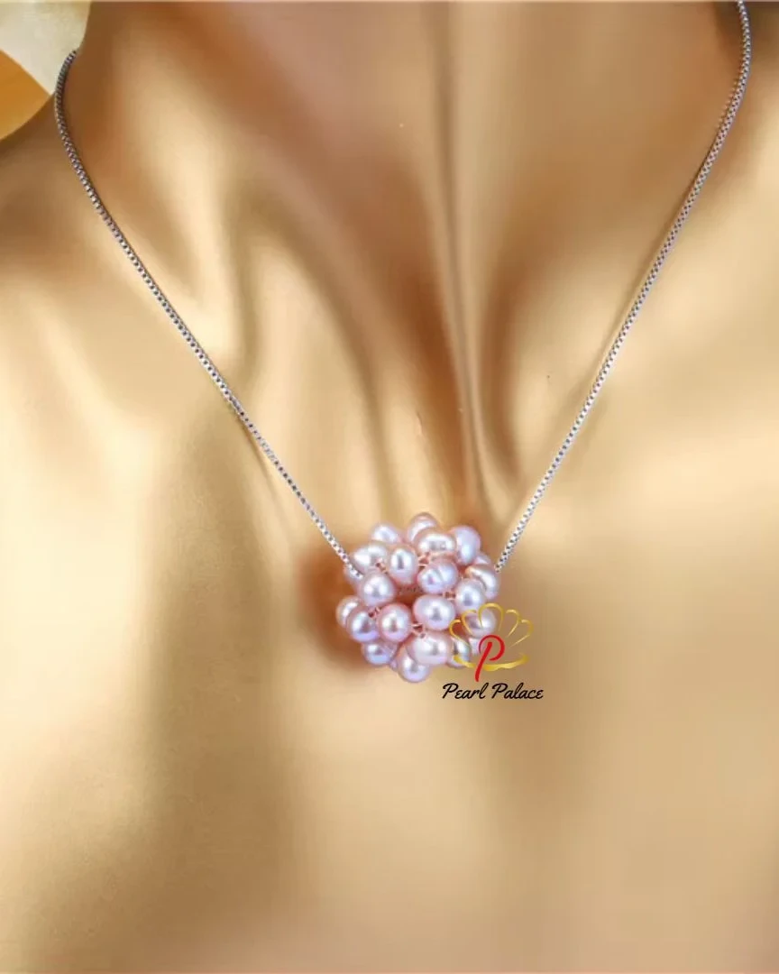 Dainashi-Handmade Natural Freshwater Mini Pearl for Women Beaded Pendant Necklace Genuine Potato Pearl Fashion Hot Sale