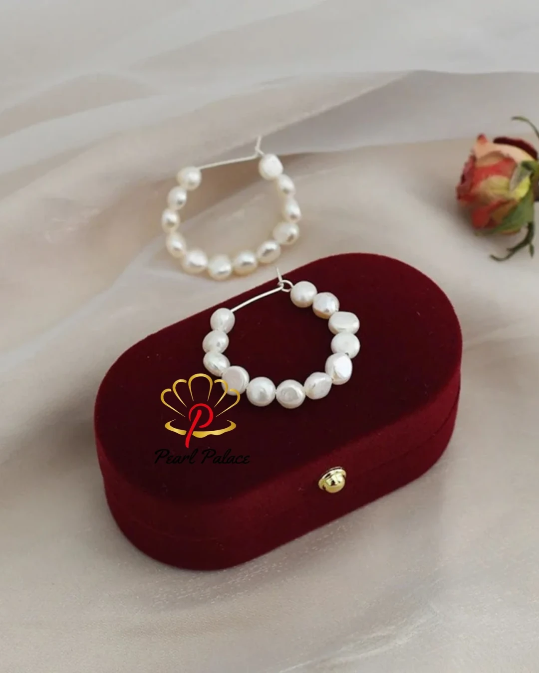 Freshwater Pearl Hoop Earrings