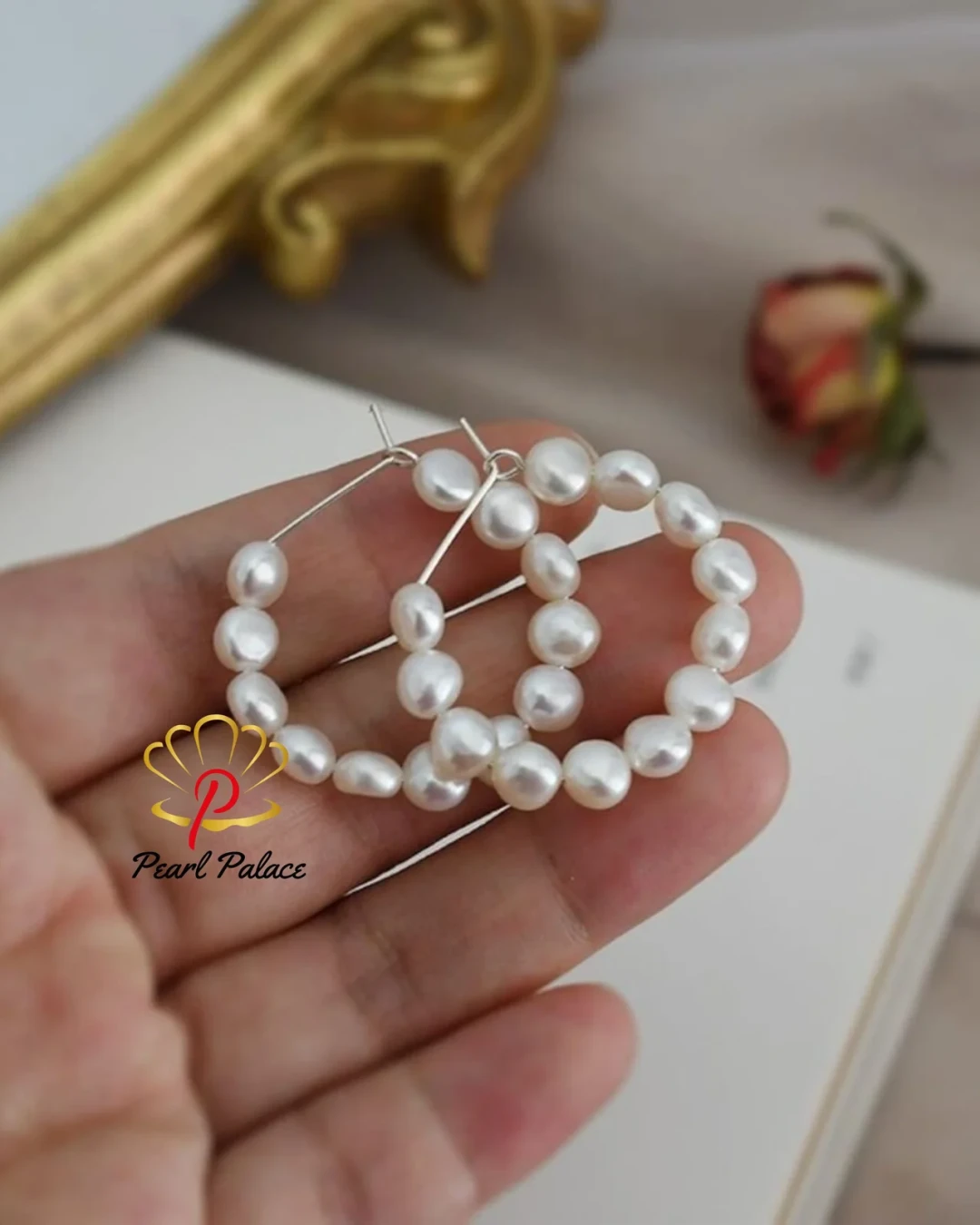 Freshwater Pearl Hoop Earrings