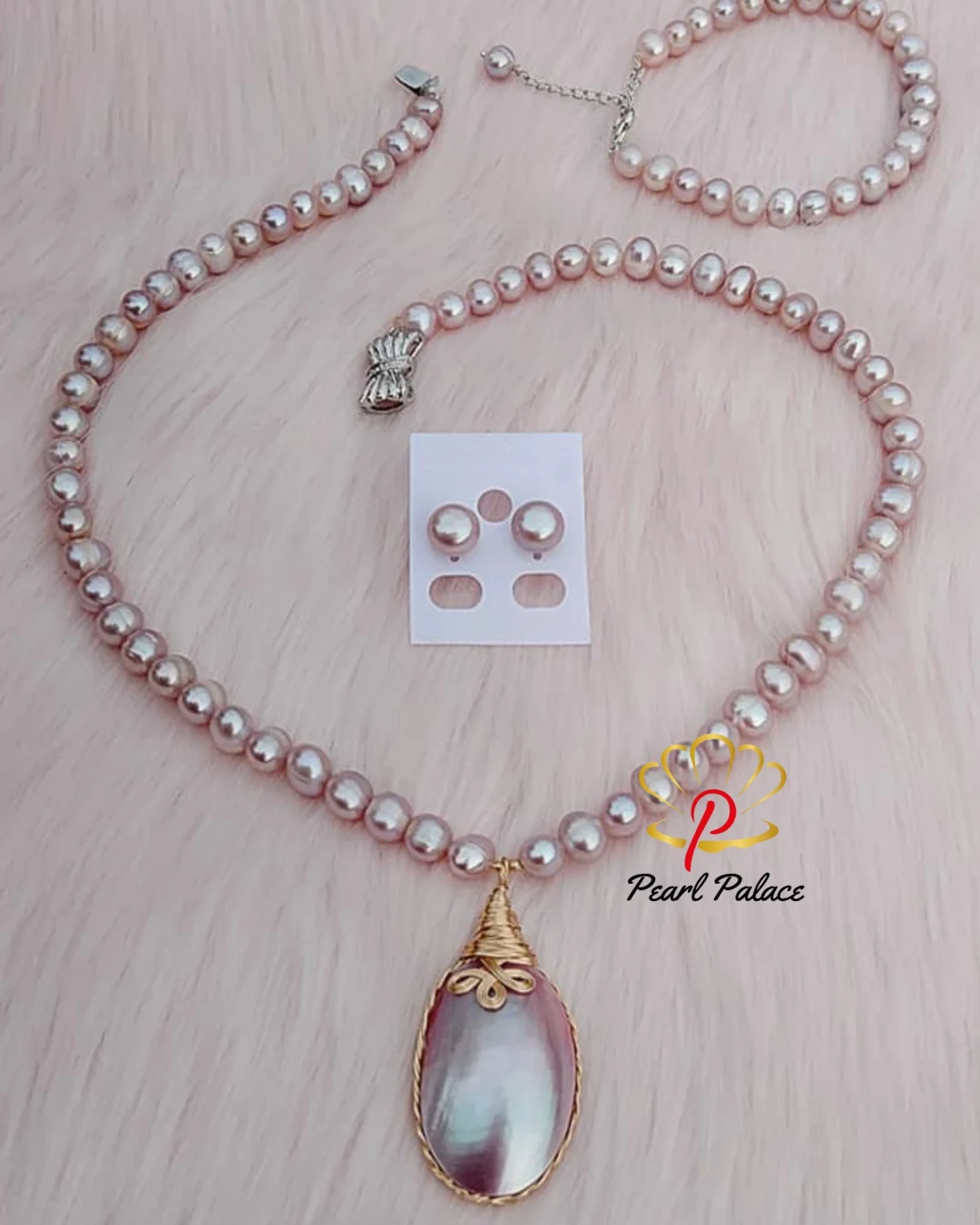 Royal Purple Pearl Pendant Set.