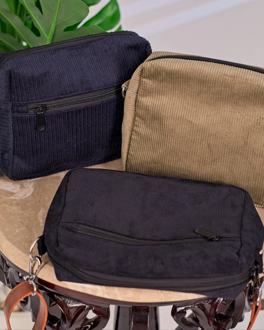 Urban Voyager Corduroy Daily Crossbody Sling Bag