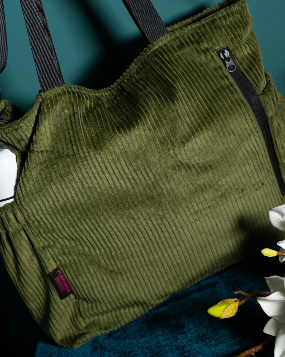 Metropolitan Corduroy Large Multi-Pocket Tote