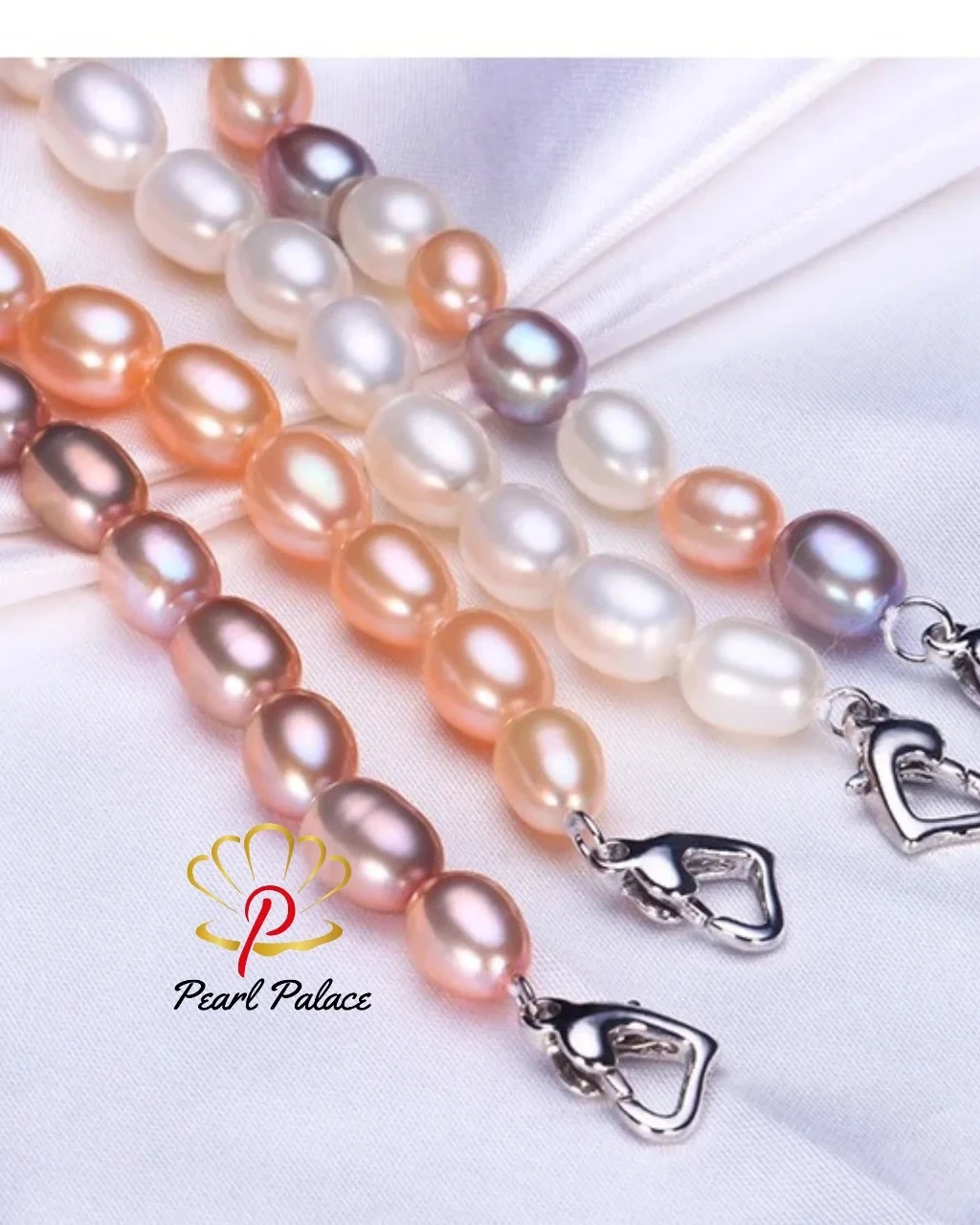 925 Sterling Silver Natural Freshwater Pearl Strand Bracelets For Women Summer Bohemia Oval Pearl Bracelet