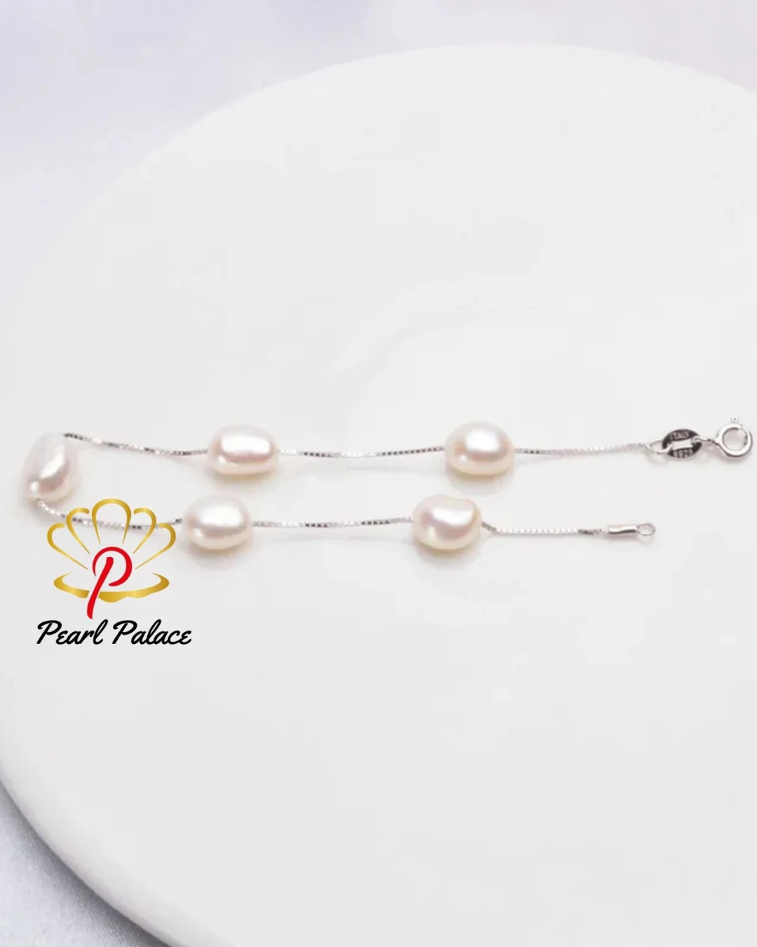 Genuine 925 Sterling Silver Natural Baroque Pearl Bracelet Fashion 6-7mm Freshwater pearl Jewelry For Women