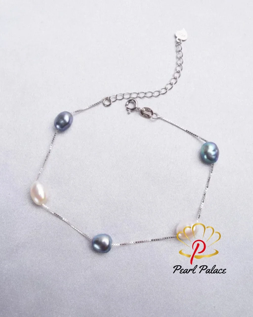 Genuine 925 Sterling Silver Natural Baroque Pearl Bracelet Fashion 6-7mm Freshwater pearl Jewelry For Women