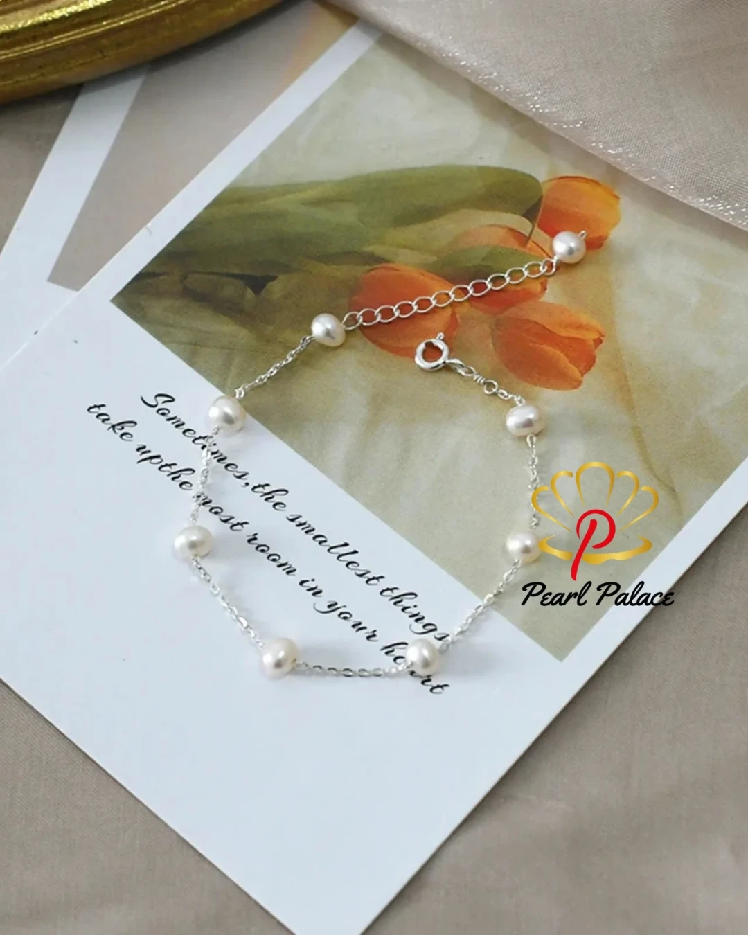 4-5mm Mini Natural Freshwater Pearl Bracelet 925 Sterling Silver Chain Jewelry Gift for Women