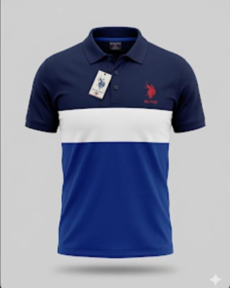 Midnight Navy & Royal Color-Block Polo