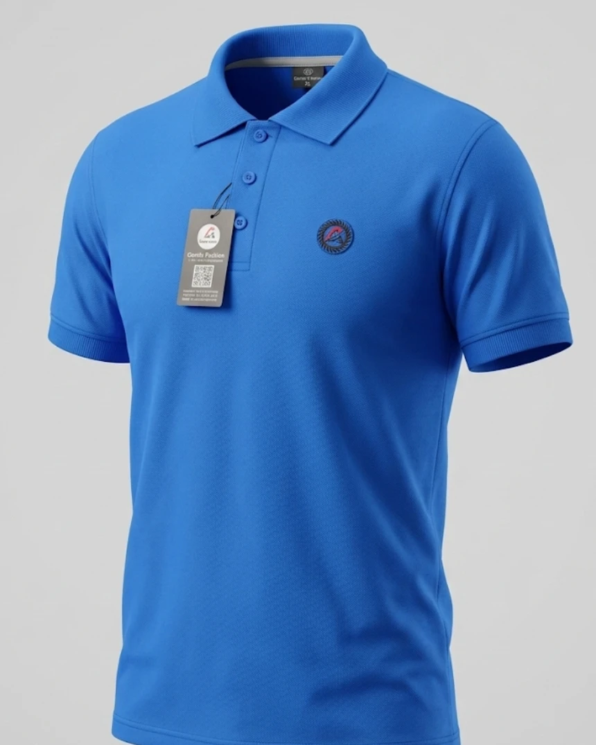 Azure Blue Performance Polo