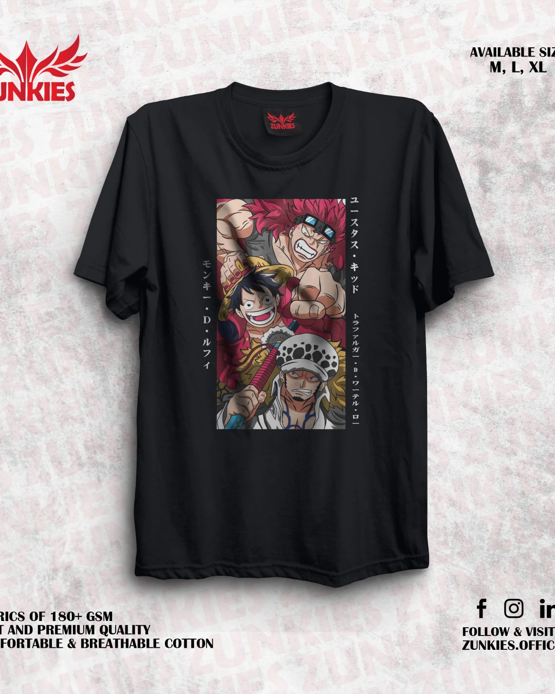 One Piece - Zunkies Oversized Drop Shoulder T-shirt