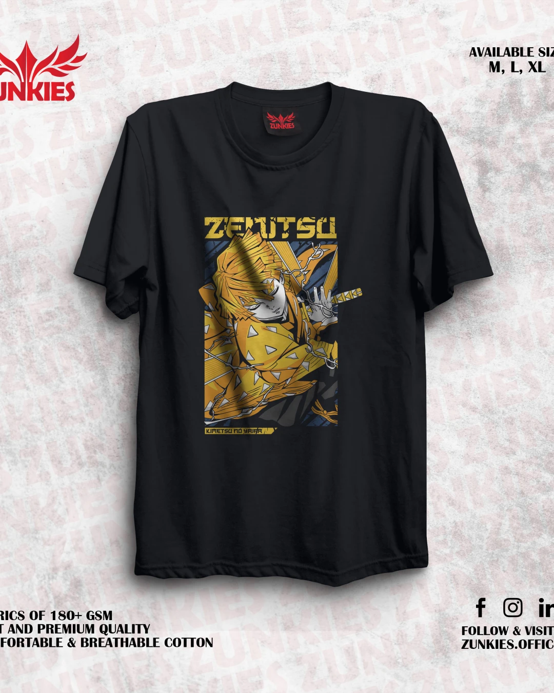 Demon Slayer - Zunkies Oversized Drop Shoulder T-shirt-4