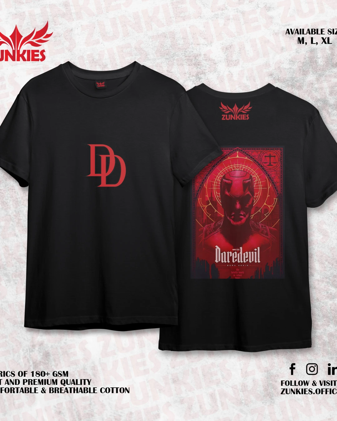 Daredevil - Zunkies Oversized Drop Shoulder T-shirt