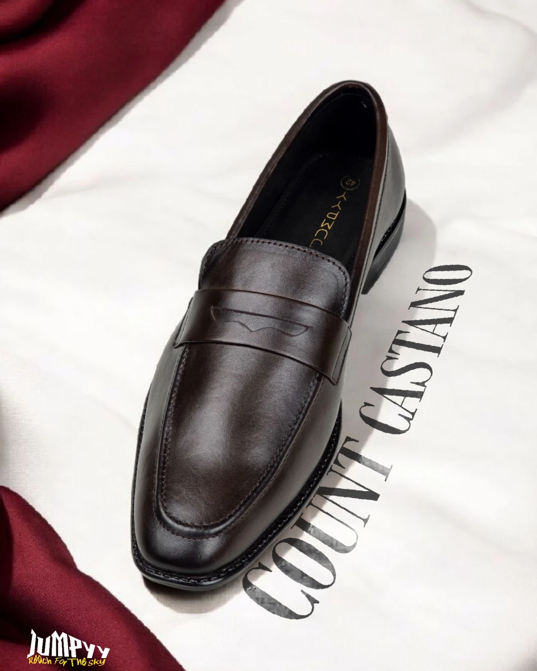 The Count: Chisel-Toe Penny Loafer | 100% Authentic Cow-Leather