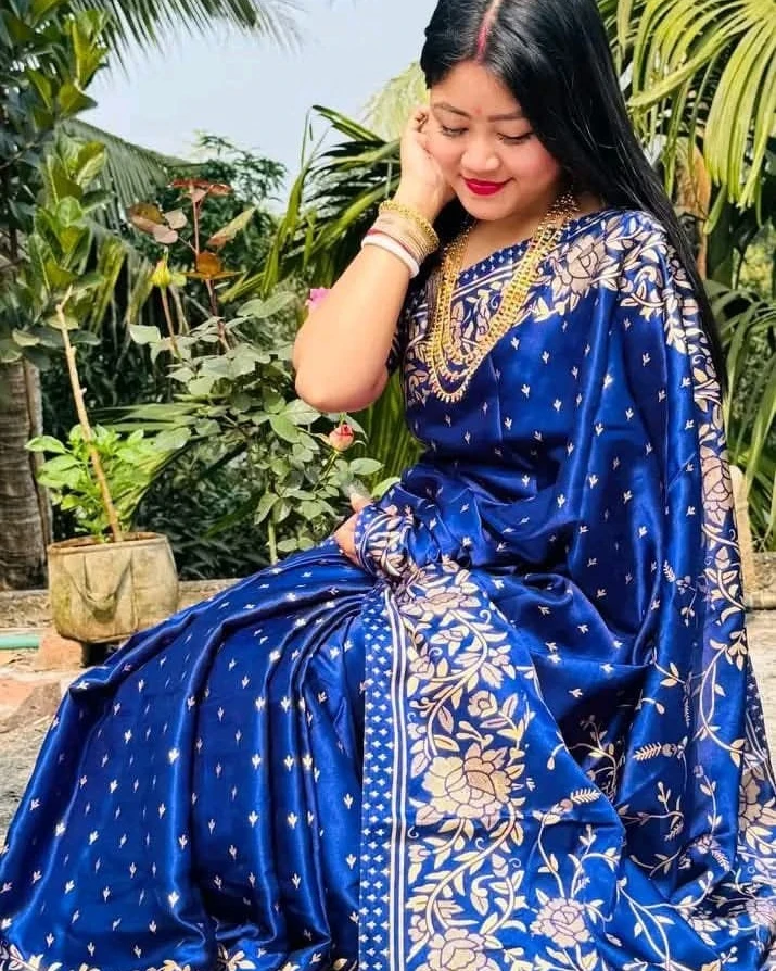Azure Garden Banarasi Saree