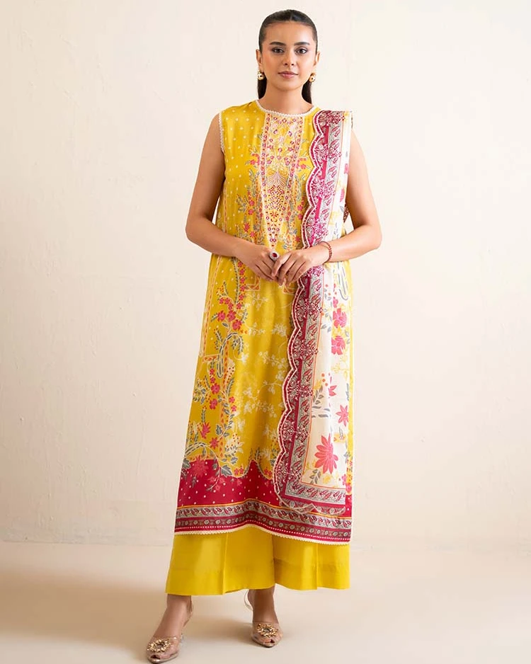 Pakistani Hania by Binaas Unstitched – Golden Marigold Essence