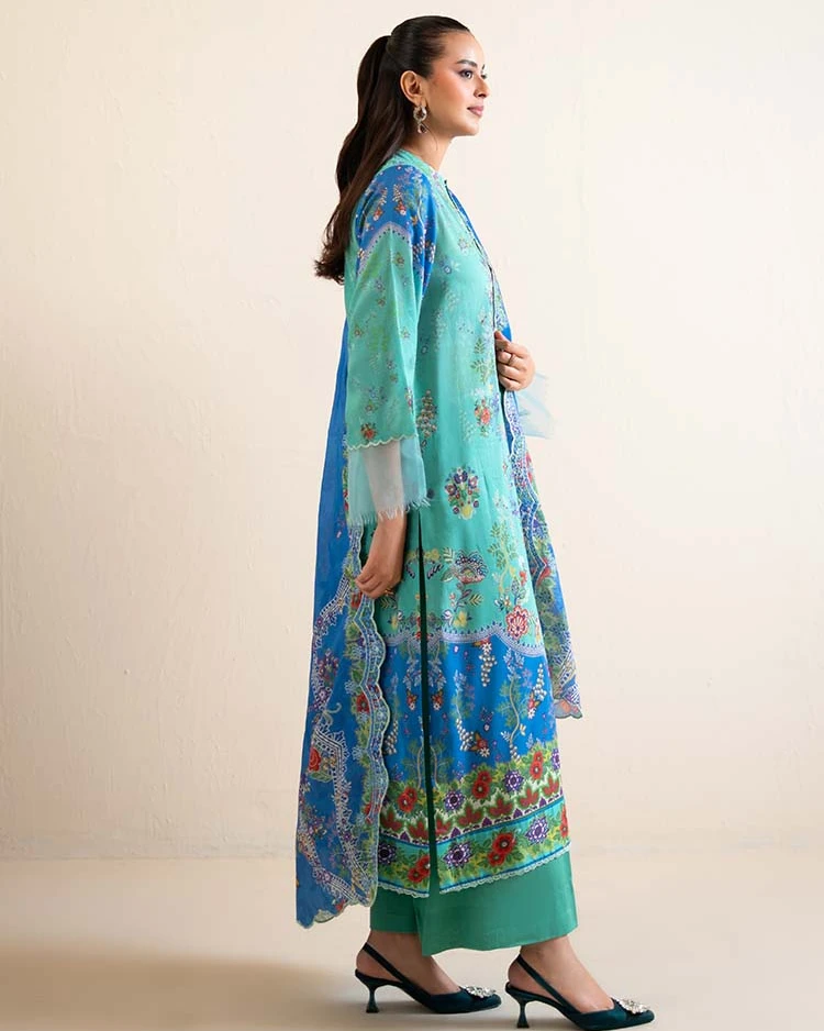 Pakistani Hania by Binaas Unstitched – Turquoise Ocean Breeze