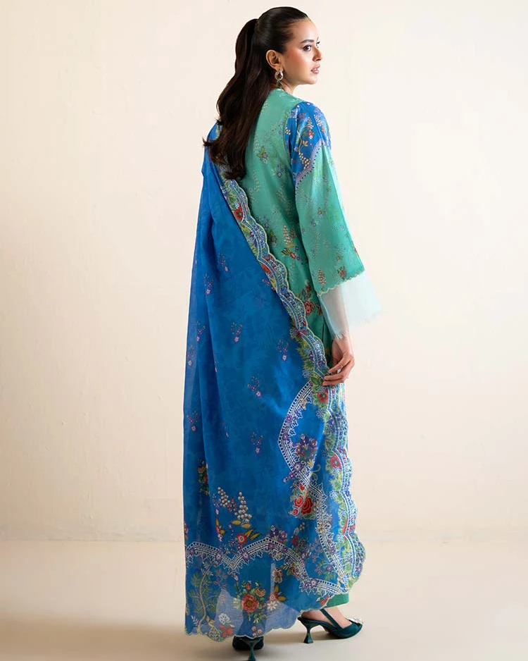 Pakistani Hania by Binaas Unstitched – Turquoise Ocean Breeze