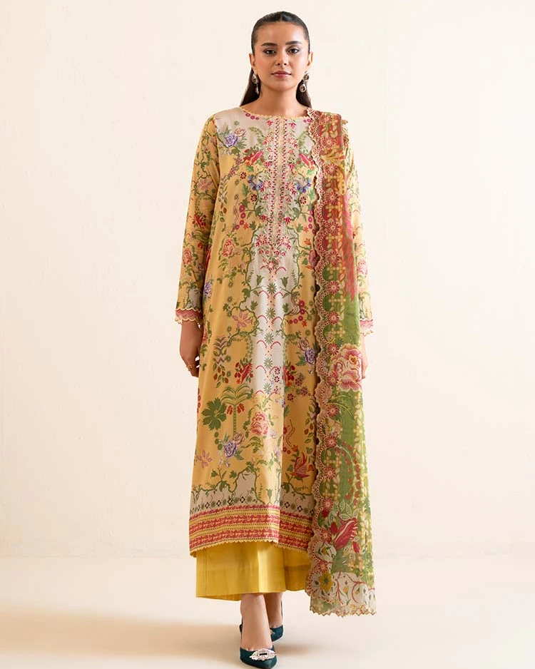 Pakistani Hania by Binaas Unstitched – Citrine Garden Grace