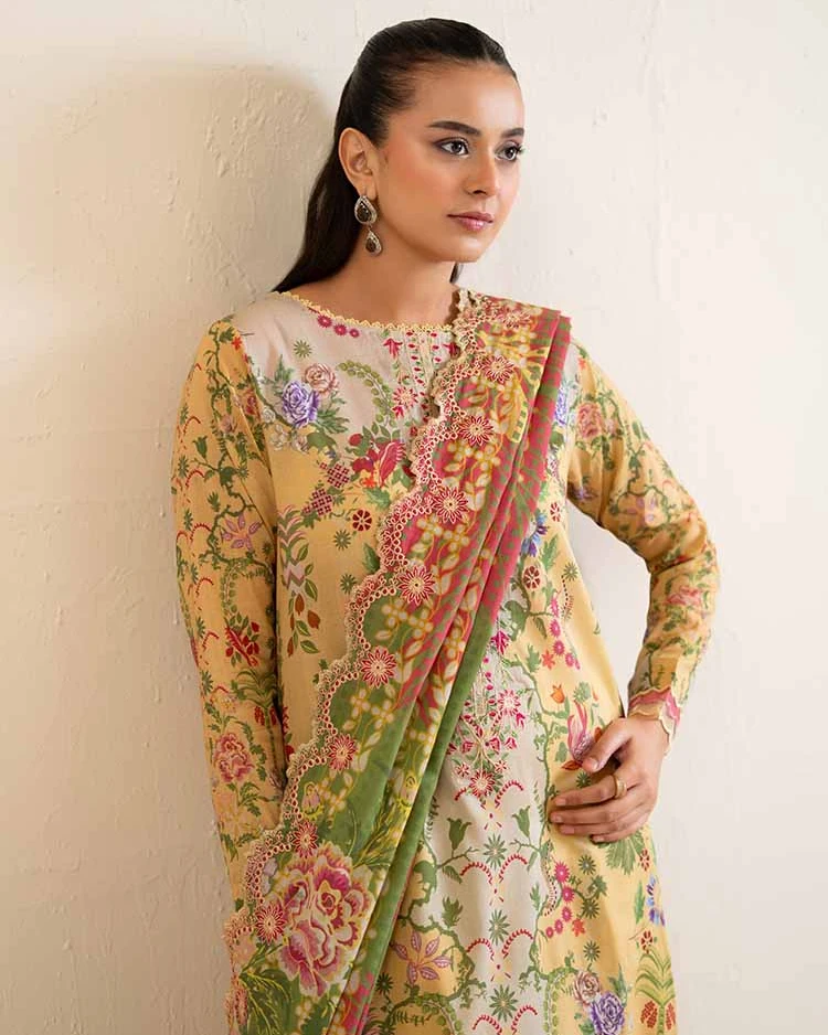 Pakistani Hania by Binaas Unstitched – Citrine Garden Grace