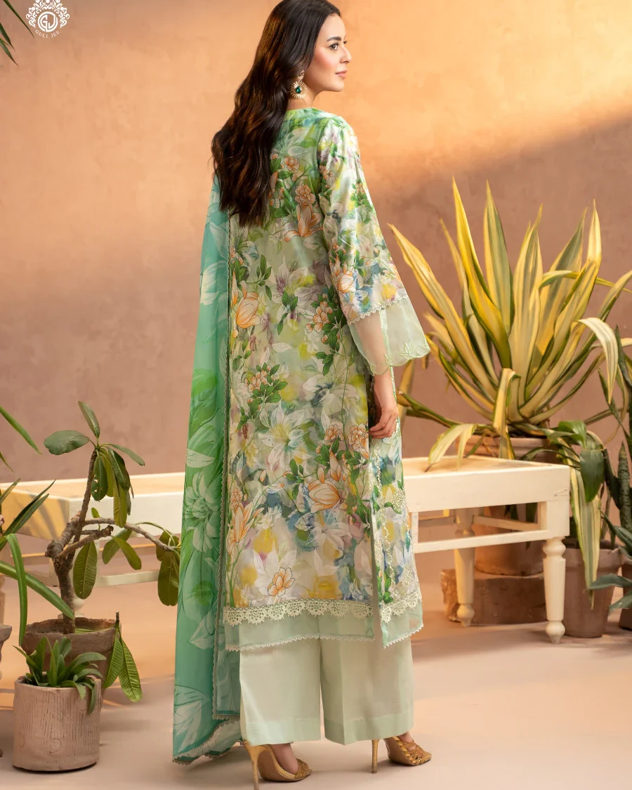 Pakistani Gullbano by Gull Jee Unstitched – Mint Verdant Bloom