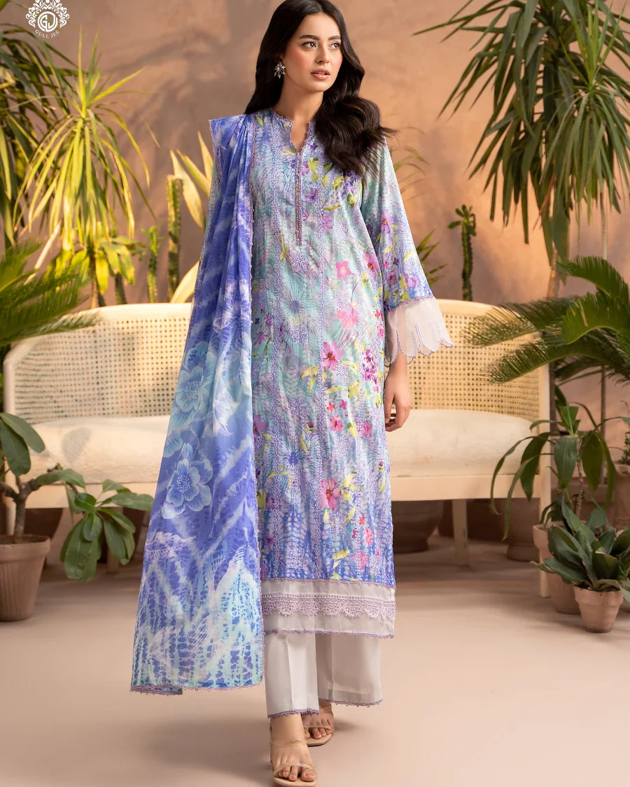 Pakistani Gullbano by Gull Jee Unstitched – Wisteria Morning Mist