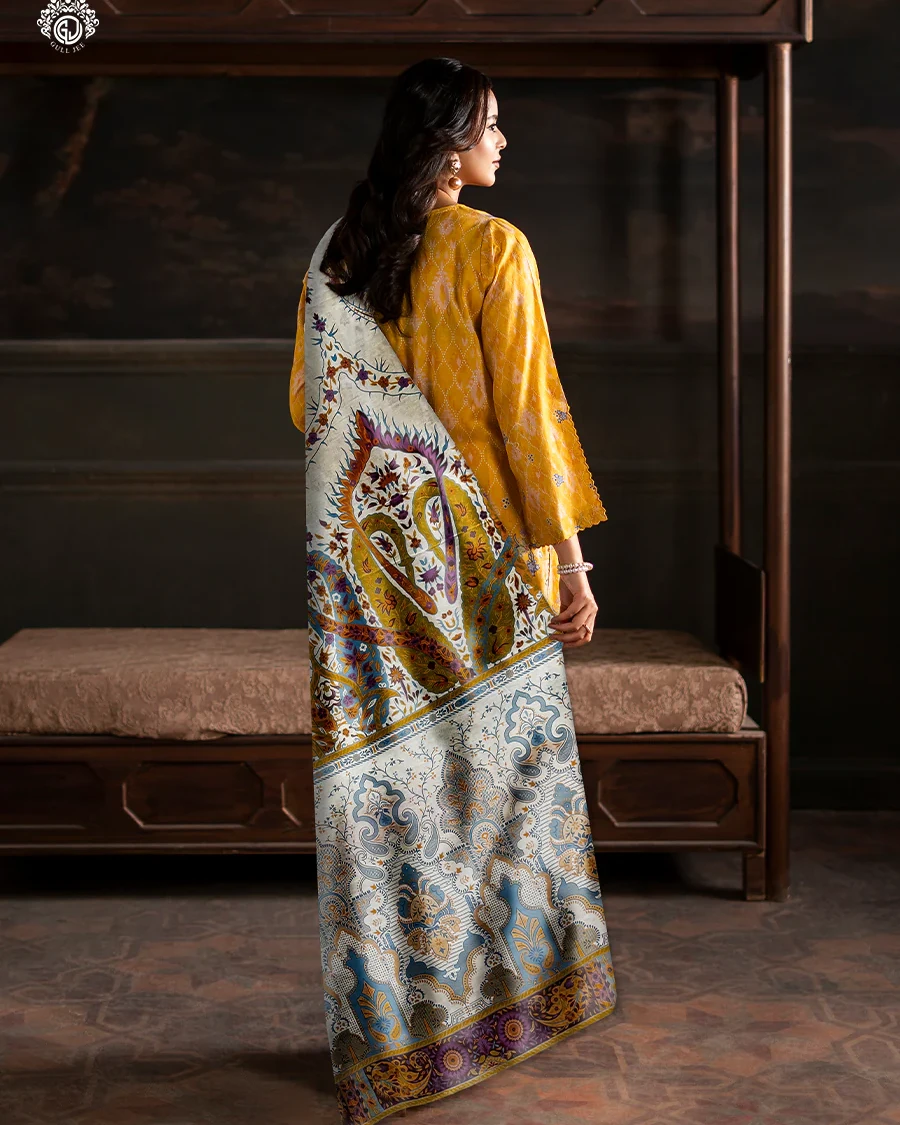 Pakistani Sorrel by Gull Jee Unstitched – Mustard Yellow