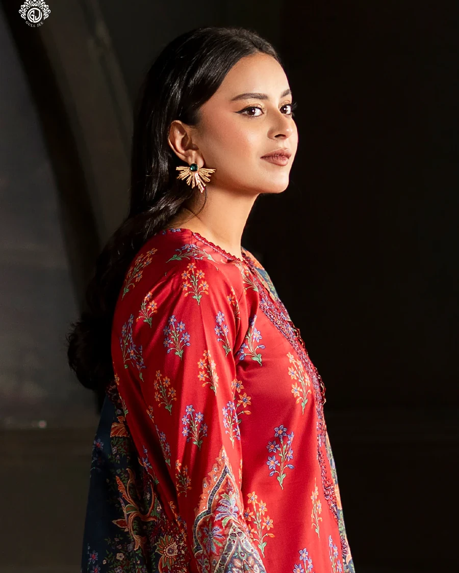 Pakistani Sorrel by Gull Jee Unstitched – Ruby Heritage Bloom