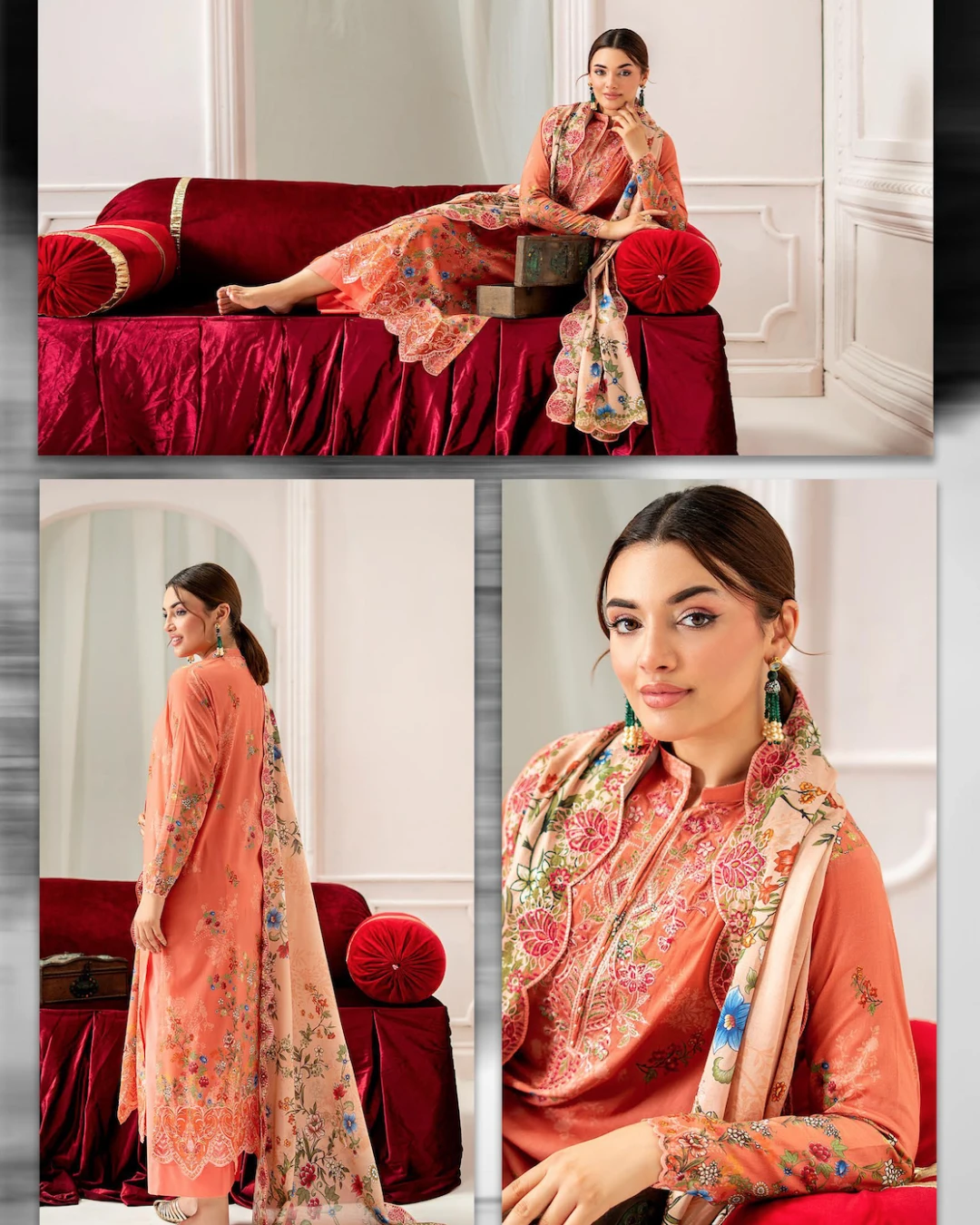 Pakistani Mahajal Vol. 16 by Gull Jee Unstitched – Amber Glow Ring Edition