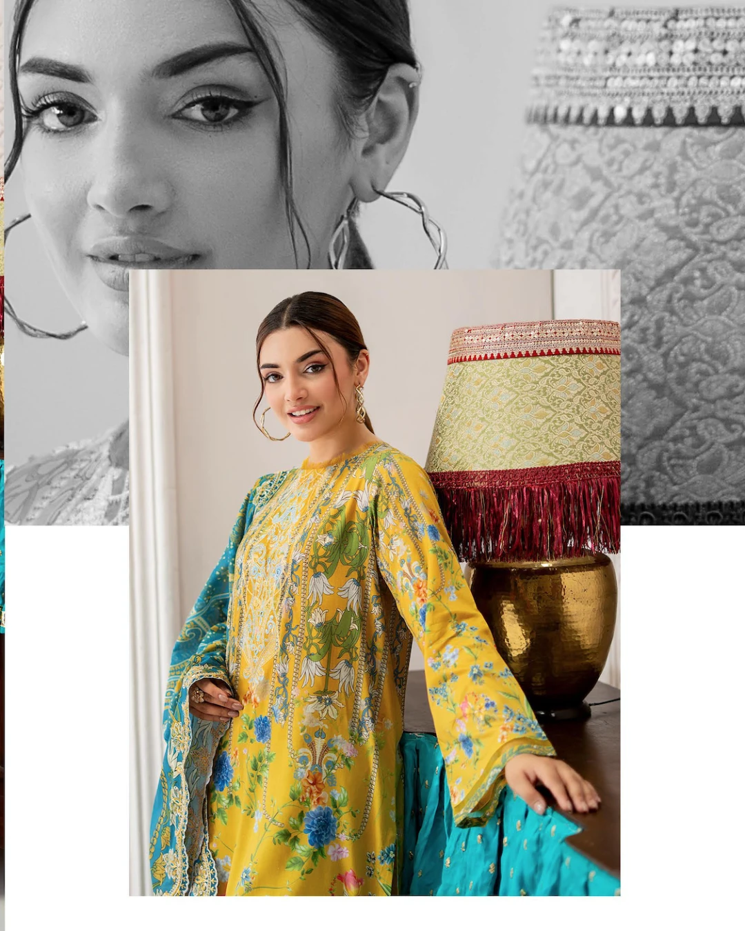 Pakistani Mahajal Vol. 16 by Gull Jee Unstitched – Canary Bloom Ring Edition