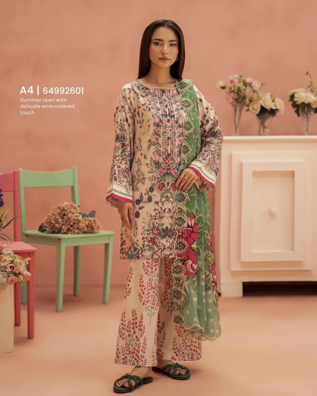 Pakistani Ziva by Gull Jee Unstitched – Ivory Meadow Edition