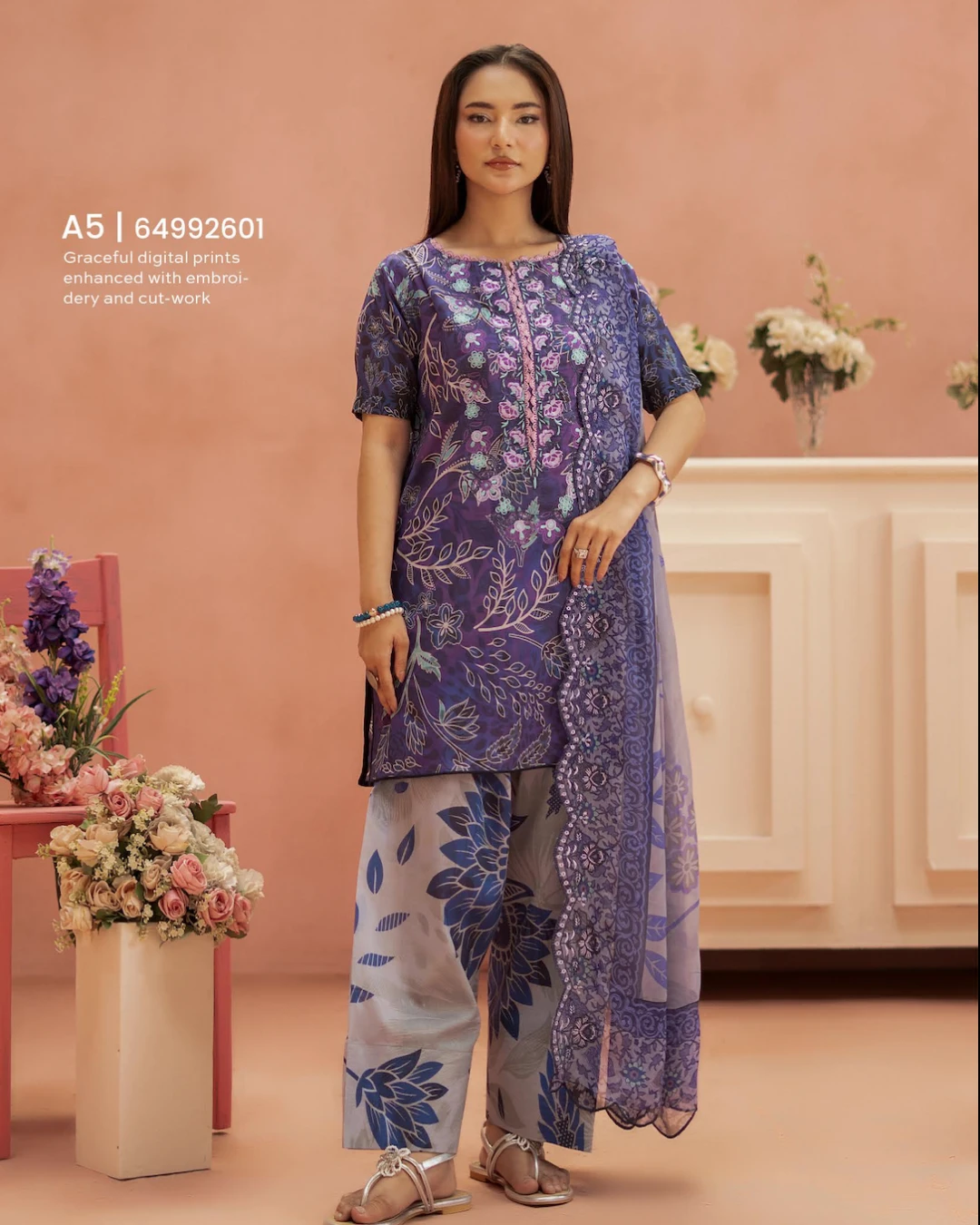 Pakistani Ziva by Gull Jee Unstitched – Midnight Slate Edition