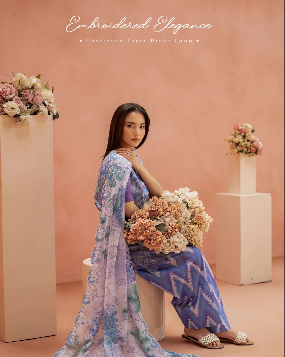 Pakistani Ziva by Gull Jee Unstitched – Lavender Ikat Edition