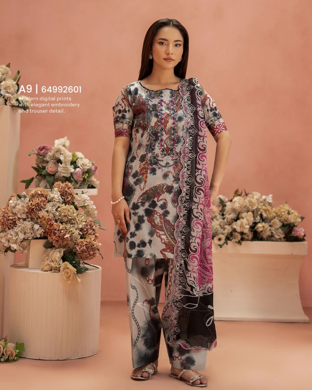Pakistani Ziva by Gull Jee Unstitched – Onyx Marble Edition