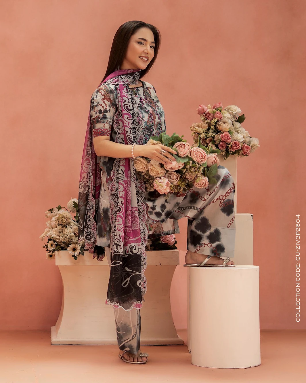 Pakistani Ziva by Gull Jee Unstitched – Onyx Marble Edition