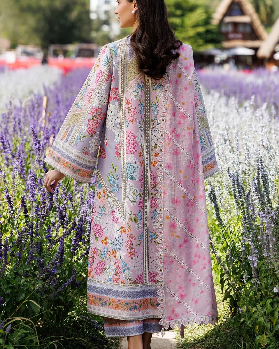 Pakistani Jasmine Unstitched Lawn – Rosewood Garden Edition