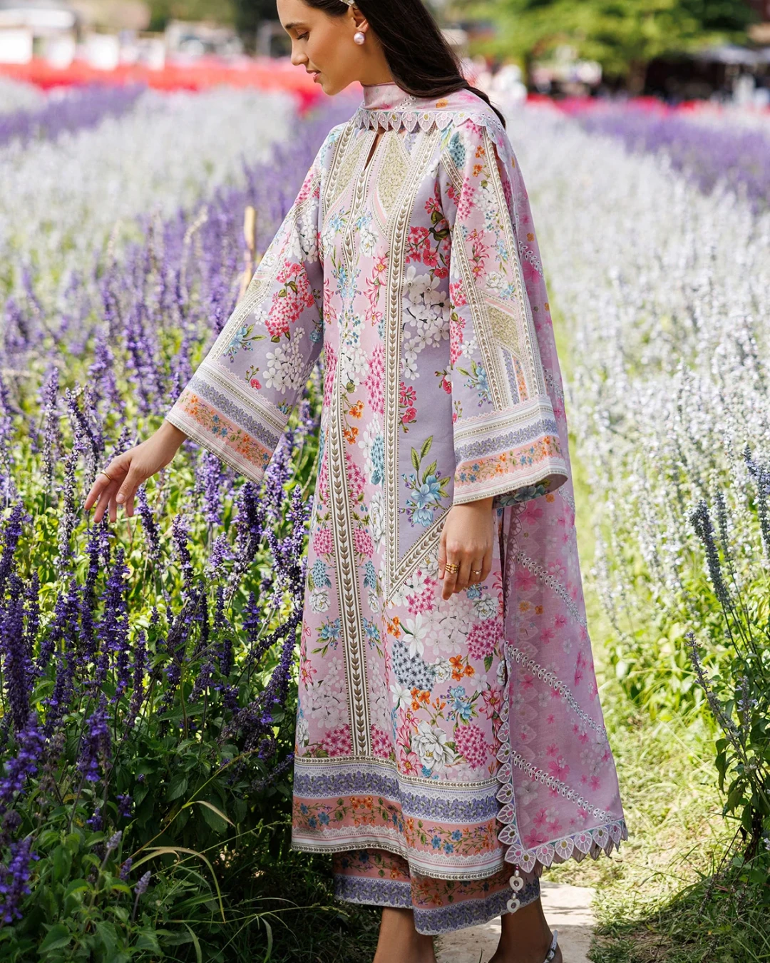 Pakistani Jasmine Unstitched Lawn – Rosewood Garden Edition