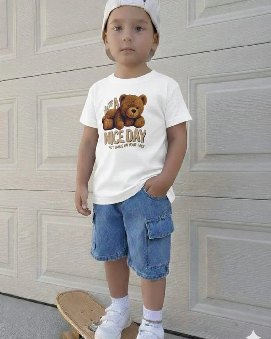 Premium Quality Denim Pants and T-Shirt Set for Kids-1060