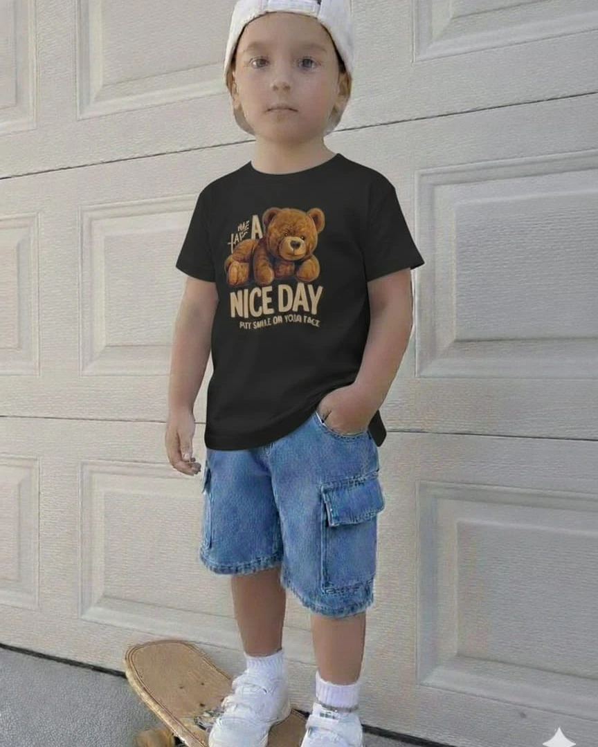 Premium Quality Denim Pants and T-Shirt Set for Kids-1061